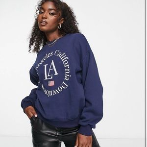 Oversized sweatshirt in navy
